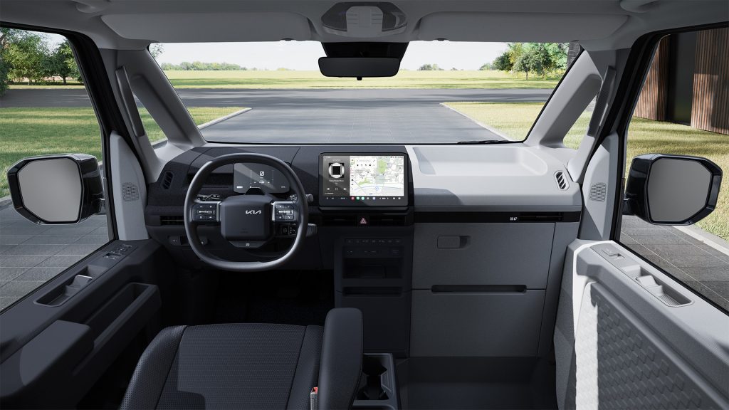 Kia PV5 Passenger interieur met 1 voorstoel
